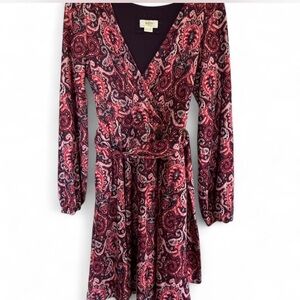 Maeve  Paisley Belted Dress size medium NWOT